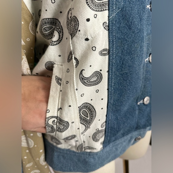 Signature8 Paisley Patchwork Denim Jacket (682) - Picture 7 of 15